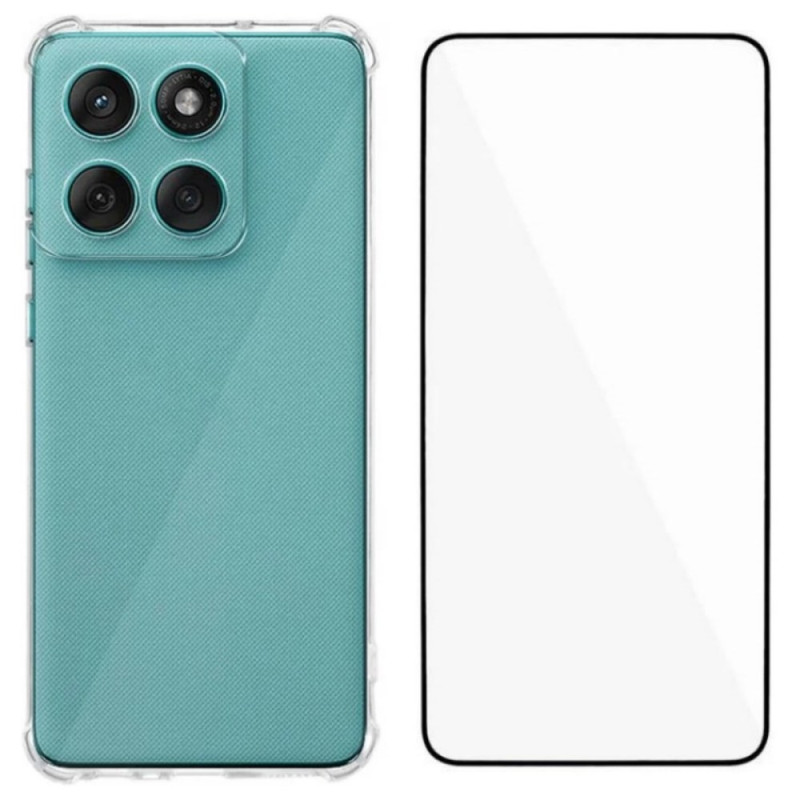Capa reforçada para Motorola Edge 60 5G com proteção de ecrã em vidro temperado