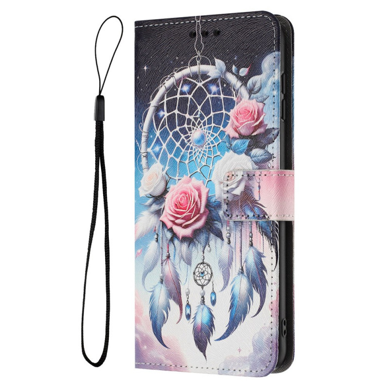 Capa Realme 14 5G / 14T 5G Padrão floral e apanhador de sonhos
