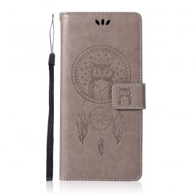 Samsung Galaxy S10 Plus Capa de couro Catchy Owl