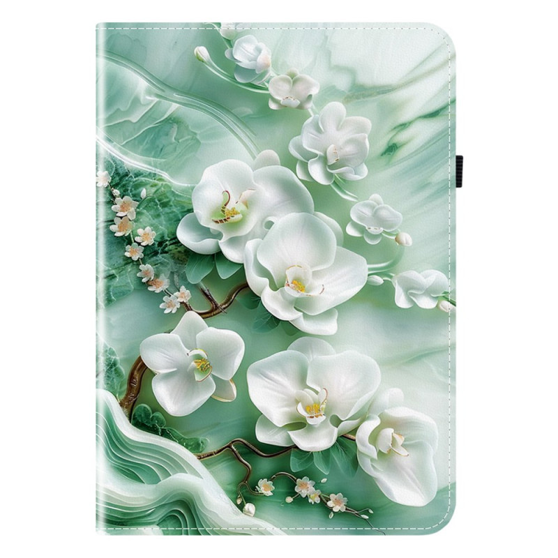 Capa Samsung Galaxy Tab S10 FE / S9 / S9 FE Jade Flower Design