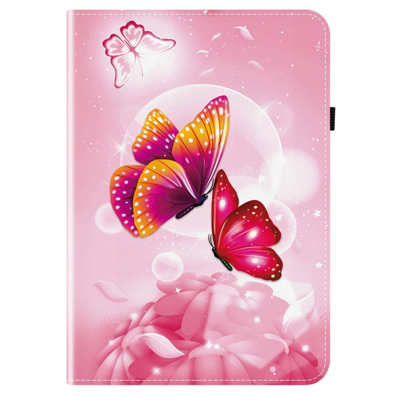 Capa para Samsung Galaxy Tab S10 FE Plus Borboletas cor-de-rosa