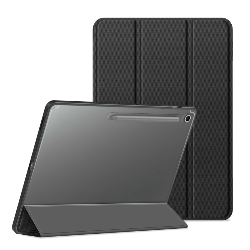 Capa inteligente para Samsung Galaxy Tab S10 FE Plus Três abas traseira transparente