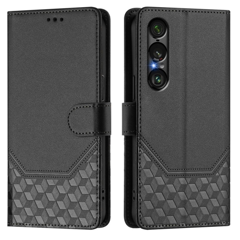 Capa para Sony Xperia 1 VII Proteção RFID Padrão favo de mel