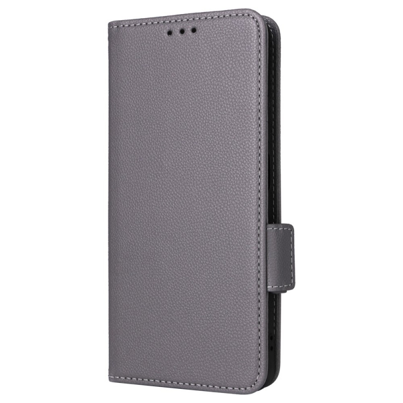 Realme C63 / C61 Capa
 em pele sintética com fita Litchi