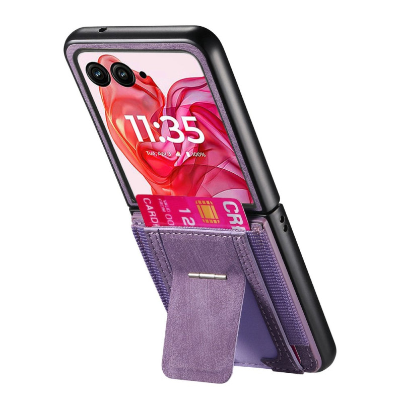 Capa Motorola Razr 60 Ultra Suporte integrado e suporte para cartões