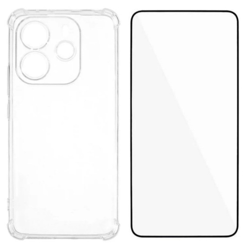 Capa reforçada para Xiaomi Redmi Note 14 4G com protetor de ecrã WANLONFENG