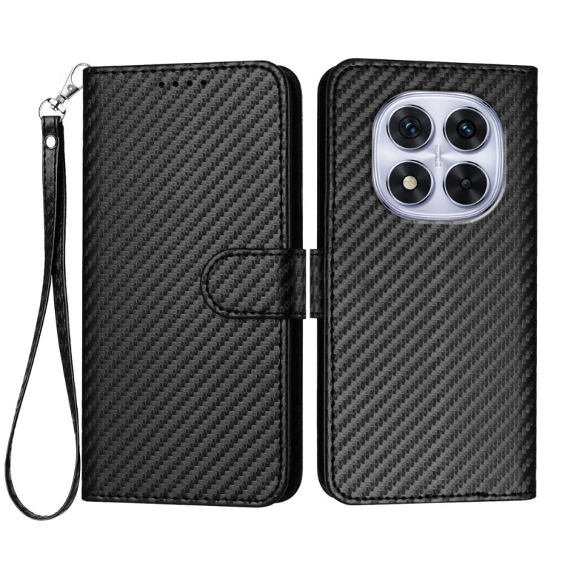 Xiaomi Redmi Note 14 Pro 4G Capa com fita adesiva com textura de fibra de carbono