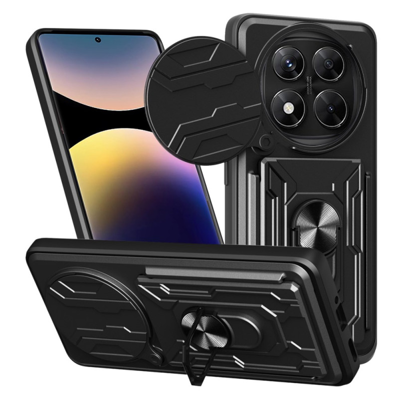 Capa ultra-resistente Xiaomi Redmi Note 14 Pro 4G com suporte para lentes e protetor