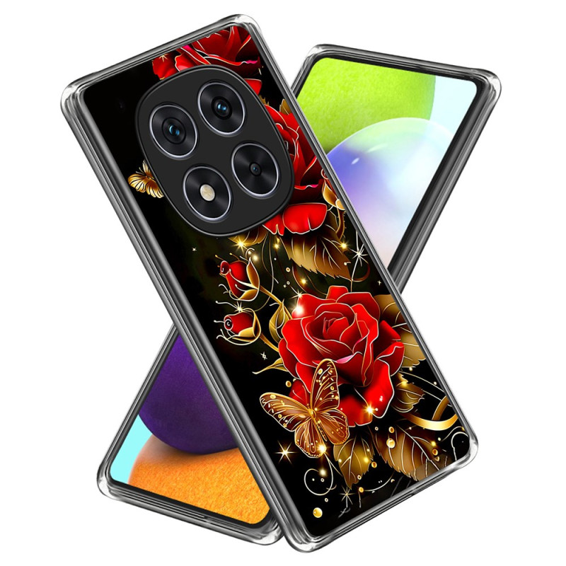Capa para Xiaomi Redmi Note 14 Pro 4G Borboletas e rosas