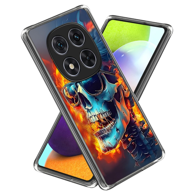Capa para Xiaomi Redmi Note 14 Pro 4G Caveira em chamas