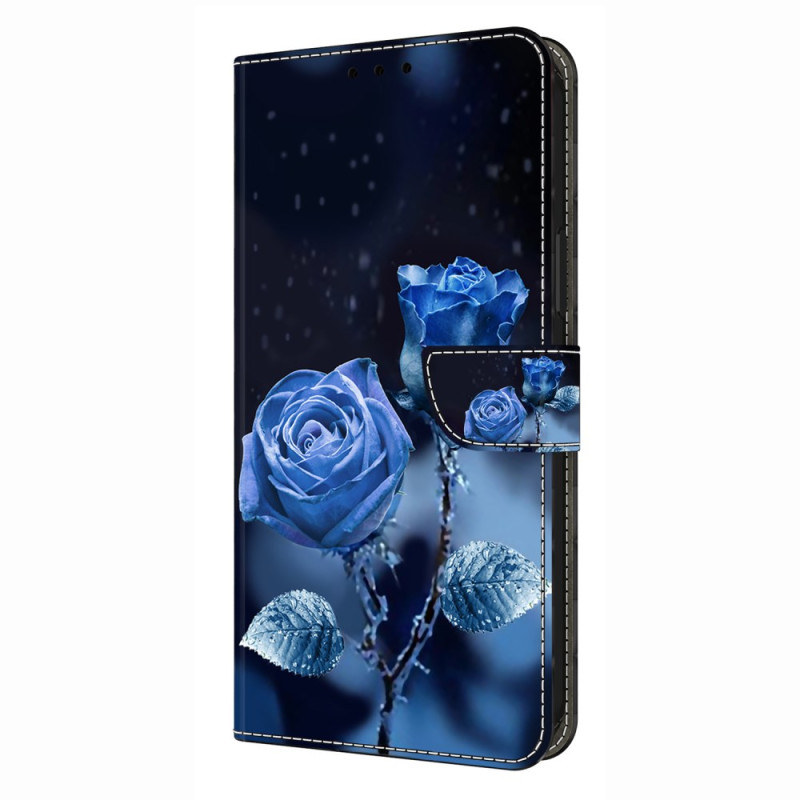 Capa Xiaomi Redmi Note 14 Pro 4G Rosas azuis