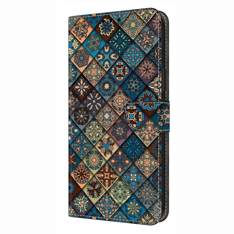 Capa Xiaomi Redmi Note 14 Pro 4G Padrão floral azul