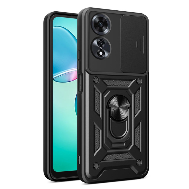 Capa ultra-resistente Oppo A60 4G com tampa deslizante para a câmara e suporte
