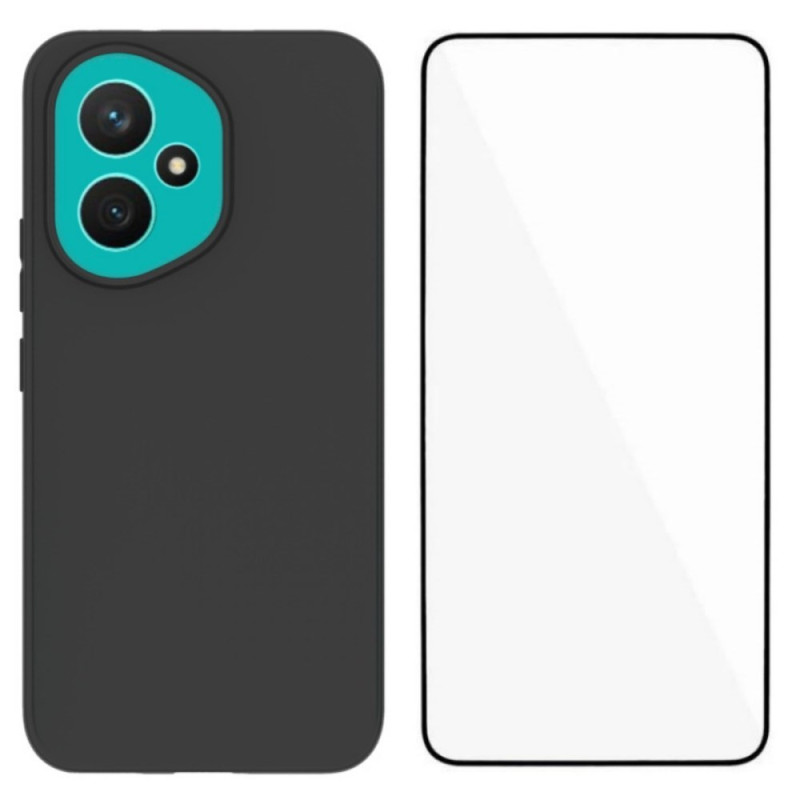 Coque Honor 400 5G Silicone avec Protecteur Écran en Verre Trempé