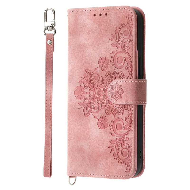 Housse Honor 400 5G Motif Floral avec Lanière et Bandoulière