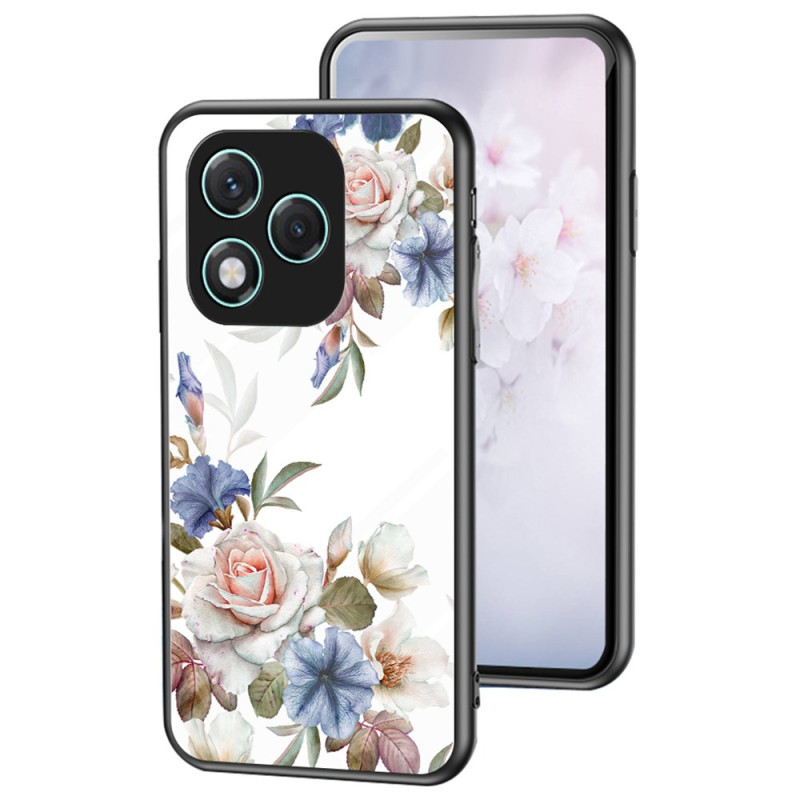 Capa de vidro temperado floral para Honor 400 Lite