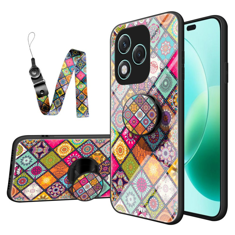 Honor 400 Lite Lanyard e capa
de suporte Patchwork Design