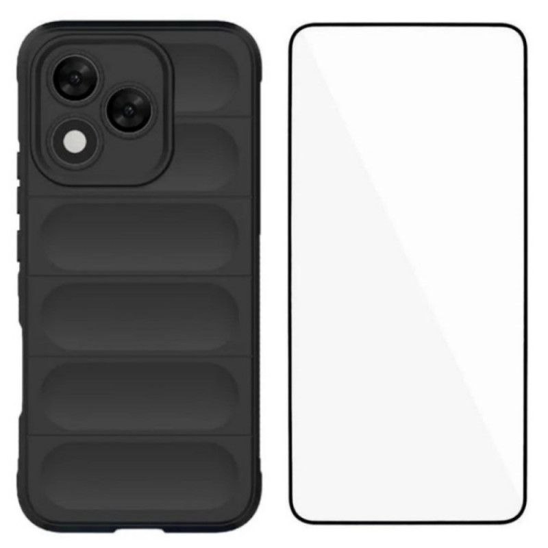 Capa antiderrapante para Honor 400 Lite com proteção de ecrã em vidro temperado