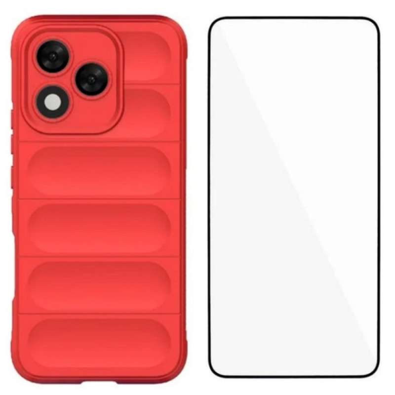 Capa antiderrapante para Honor 400 Lite com proteção de ecrã em vidro temperado