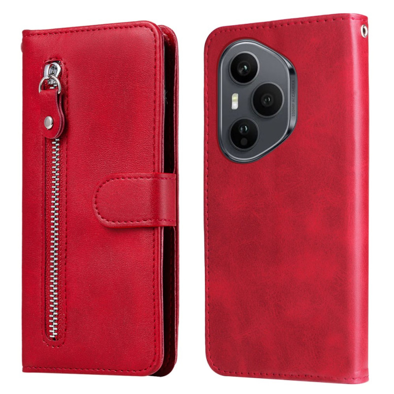 Capa para carteira com fecho de correr para o Honor 400 Pro