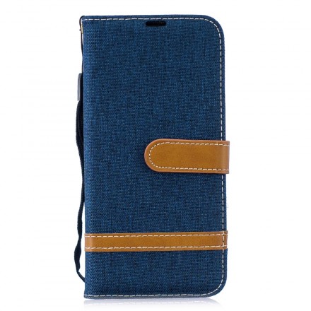 Honor 10 Lite / Huawei P Smart 2019 Capa de fita de tecido e efeito coureiro