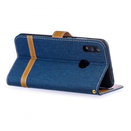 Honor 10 Lite / Huawei P Smart 2019 Capa de fita de tecido e efeito coureiro