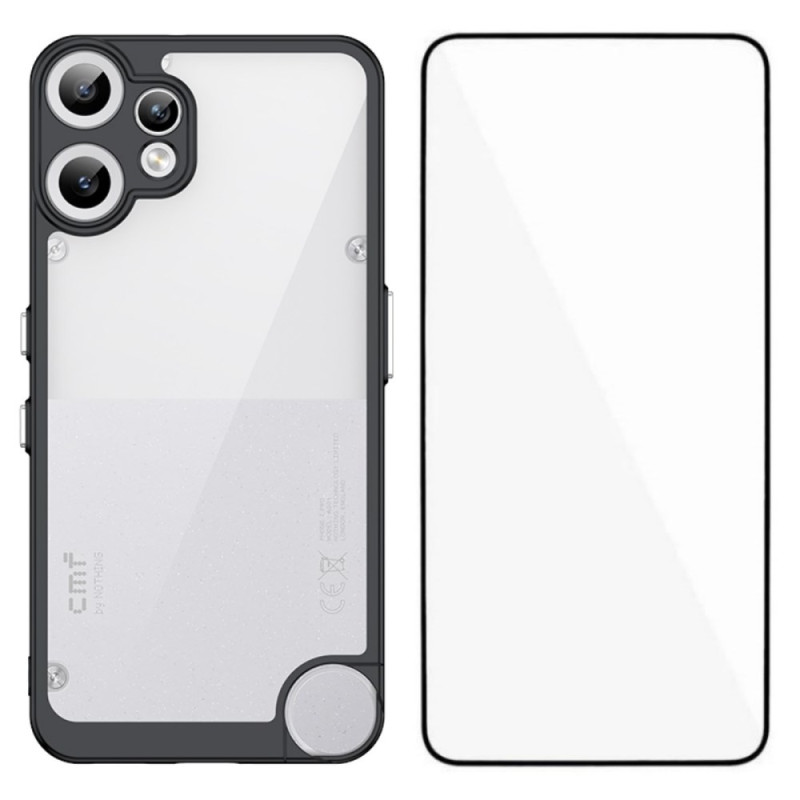 Capa reforçada transparente Nothing CMF Phone 2 Pro com proteção de ecrã em vidro temperado