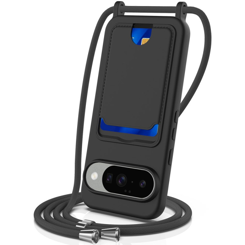 Capa de silicone para cartão com cordão para Google Pixel 10