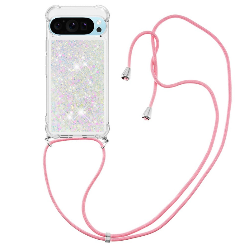 Capa com cordão brilhante para Google Pixel 10 Pro XL