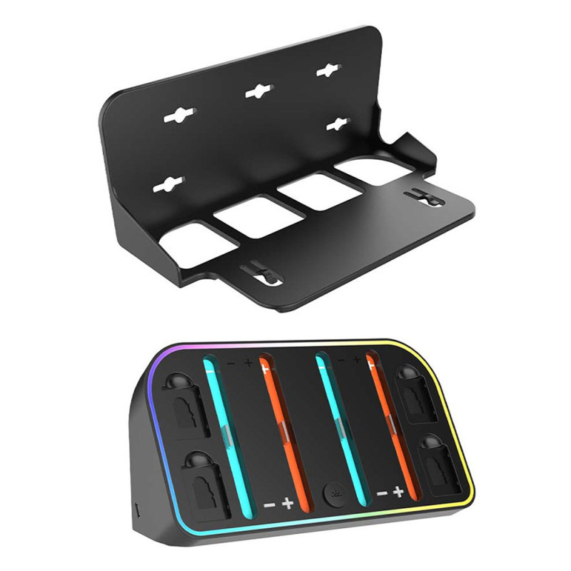 Suporte de parede para a Nintendo Switch 2 com carregador e iluminação RGB