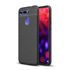Honor View 20 Capa de Couro Lychee Linha Dupla Efeito Lychee