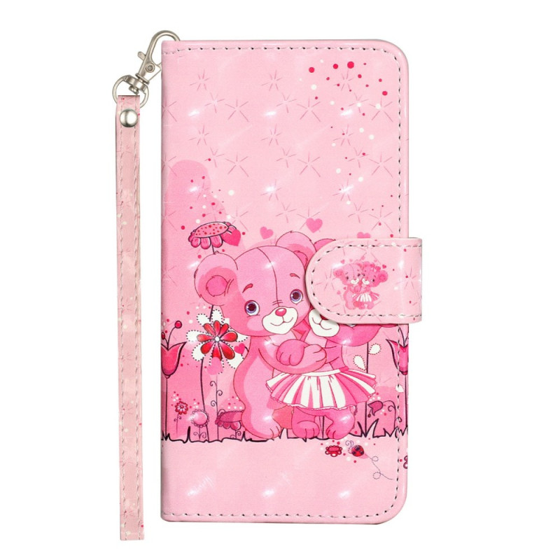 Honor 400 Lite Lanyard Capa com motivo de urso