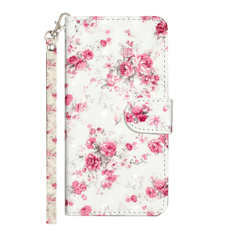 Capa para Honor 400 Lite com bracelete cor-de-rosa