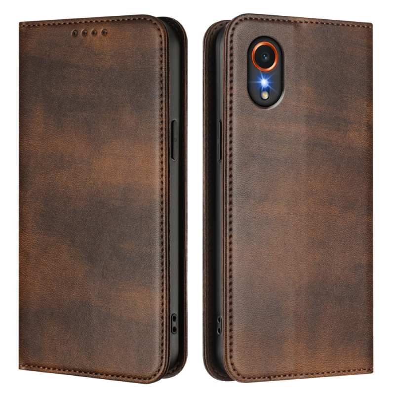 Capa Flip Cover Samsung Galaxy Xcover 7 Estilo Vintage Proteção RFID