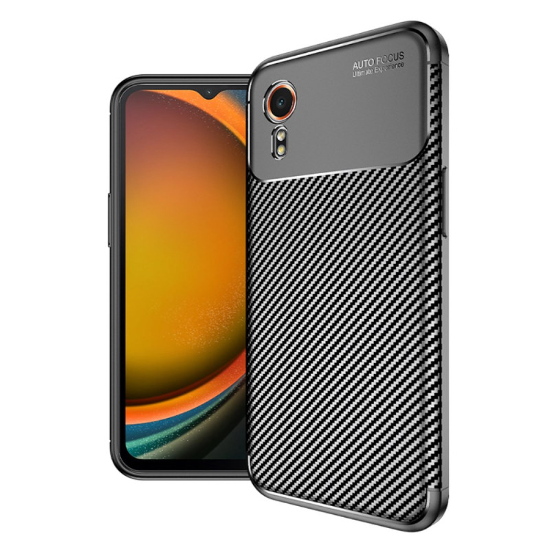 Capa para Samsung Galaxy Xcover 7 com textura de carbono