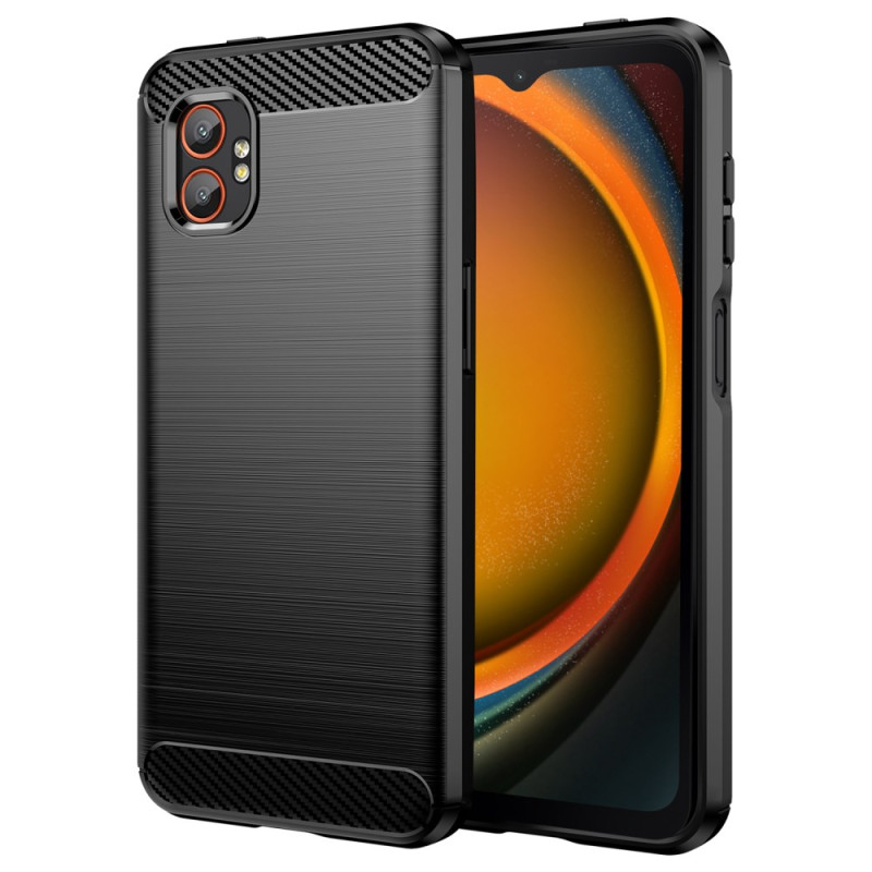 Capa para Samsung Galaxy XCover 7 Pro em fibra de carbono escovada