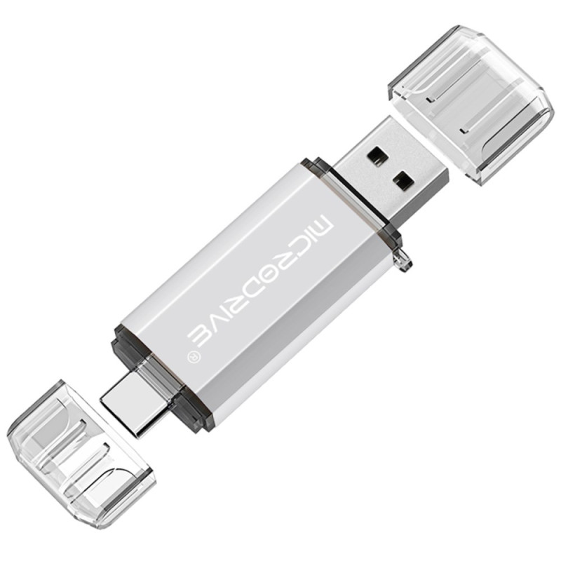 Unidade Flash USB 2 em 1 MICRODRIVE 64GB
