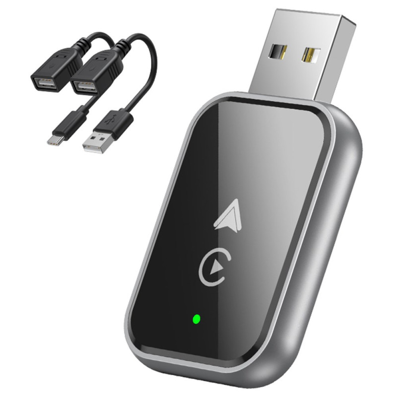 Adaptador sem fios 2 em 1 para Android Auto CarPlay