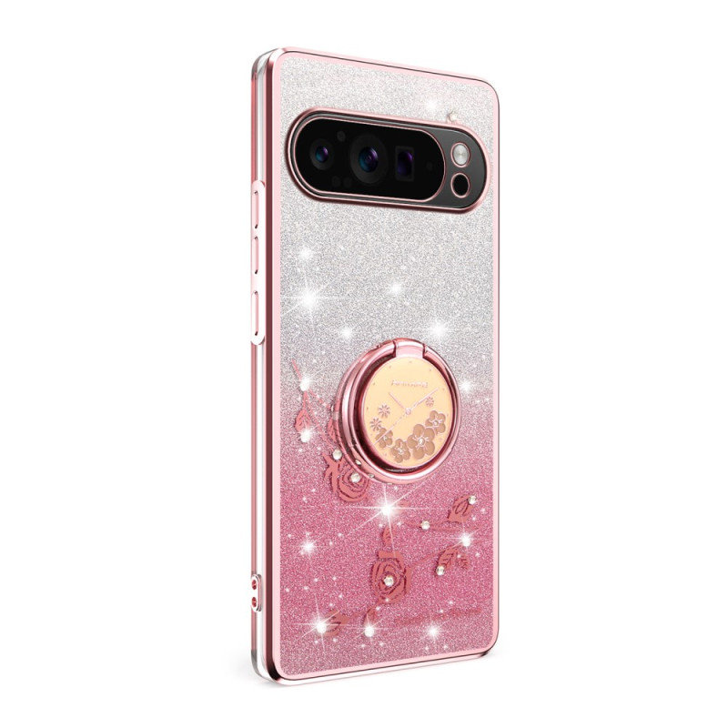 Capa rígida Google Pixel 10 / 10 Pro Strass e anel de suporte KADEM