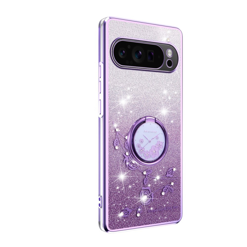 Capa rígida para Google Pixel 10 / 10 Pro Strass e anel de suporte KADEM