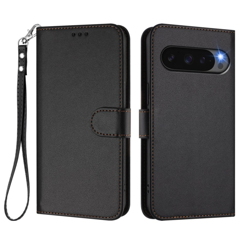 Capa para Google Pixel Pro XL em pele sintética lisa com fita adesiva