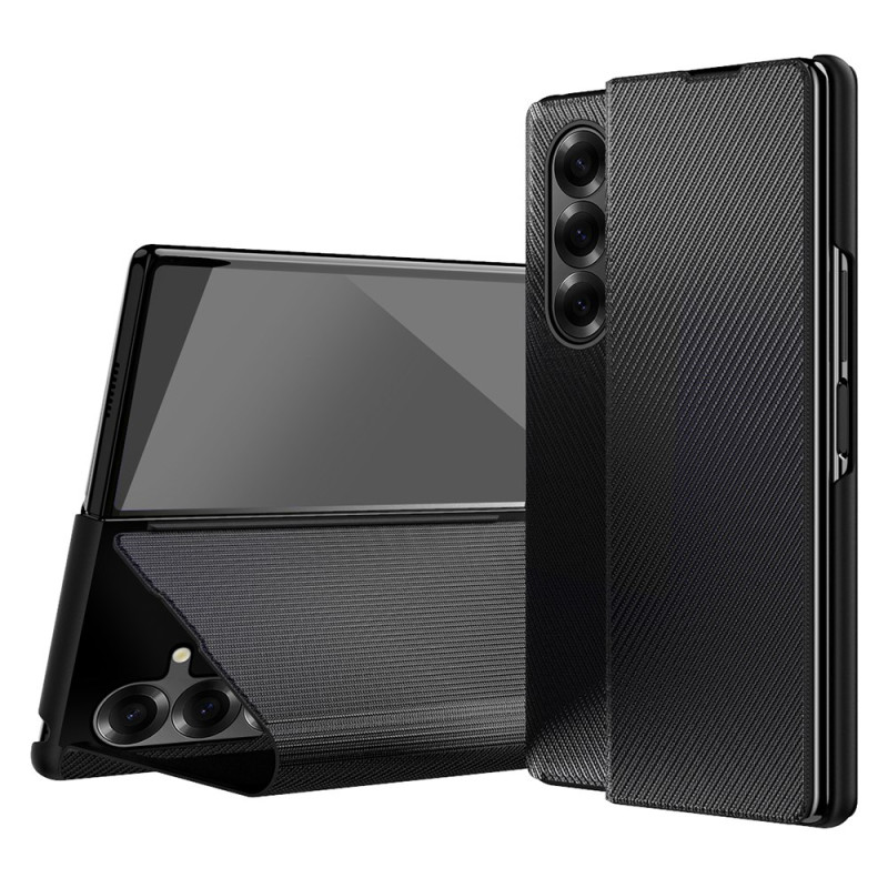 Capa Samsung Galaxy Z Fold 7 com efeito de pele e suporte integrado
