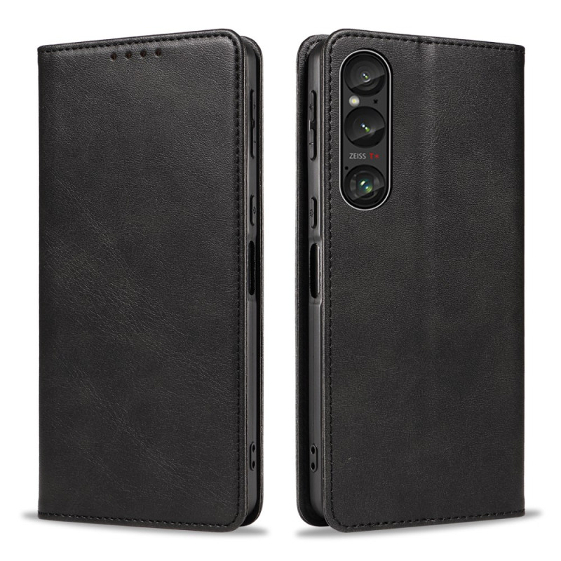 Capa flip em pele para Sony Xperia 1 VII