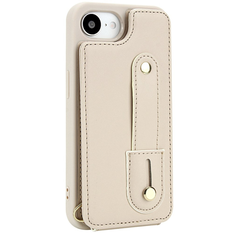Capa para iPhone 16E com efeito de pele e alça para o ombro