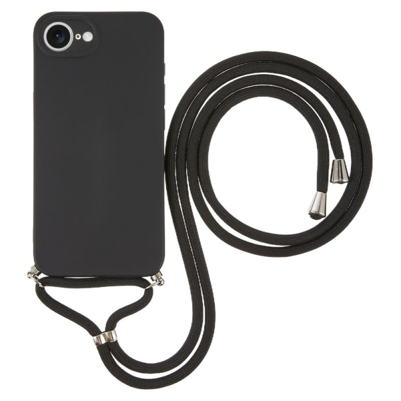 Capa de silicone com cordão para iPhone 16E