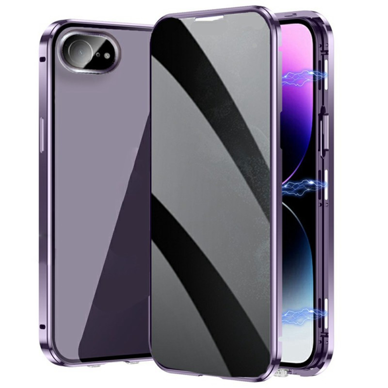 Capa Anti-Espionagem para iPhone 16E com vidro temperado de dupla face e estrutura metálica magnética