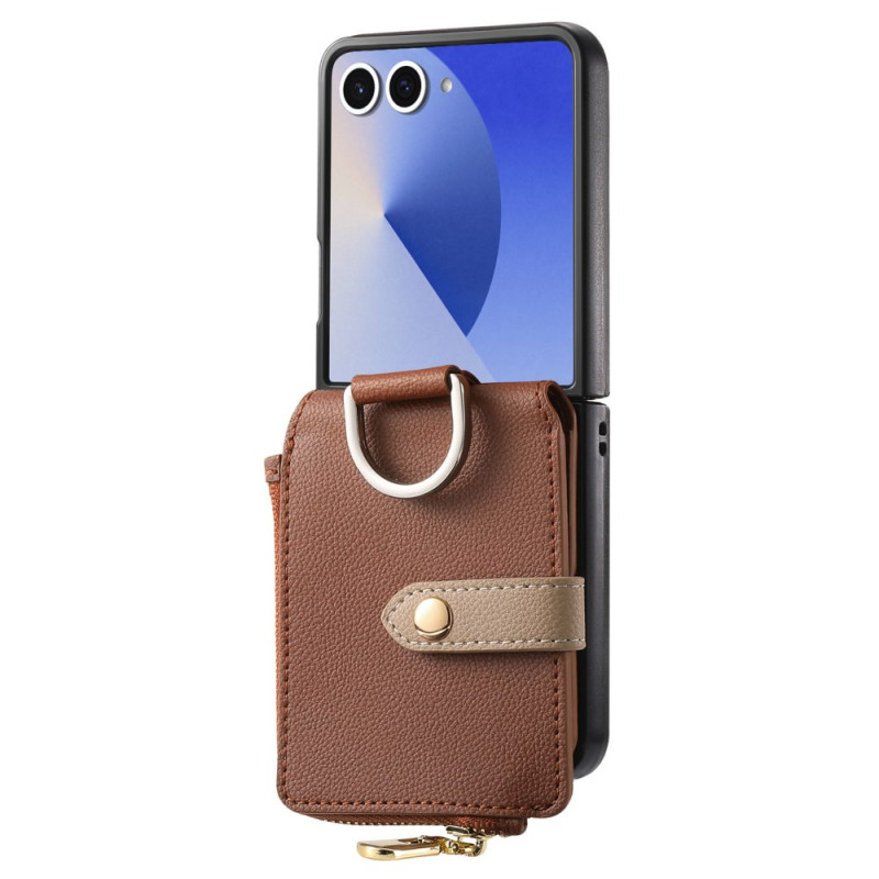 Capa para carteira e anel para Samsung Galaxy Z Flip 7