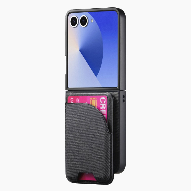 Capa magnética para Samsung Galaxy Z Flip 7 com suporte e porta-cartões amovível