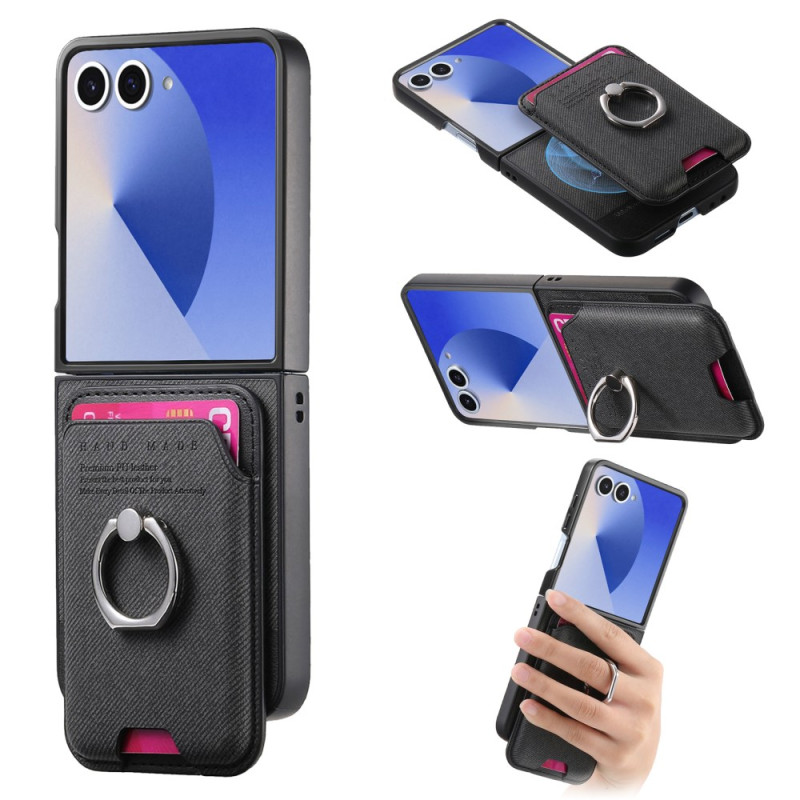 Capa compatível com Samsung Galaxy Z Flip 7 MagSafe com suporte de cartão amovível