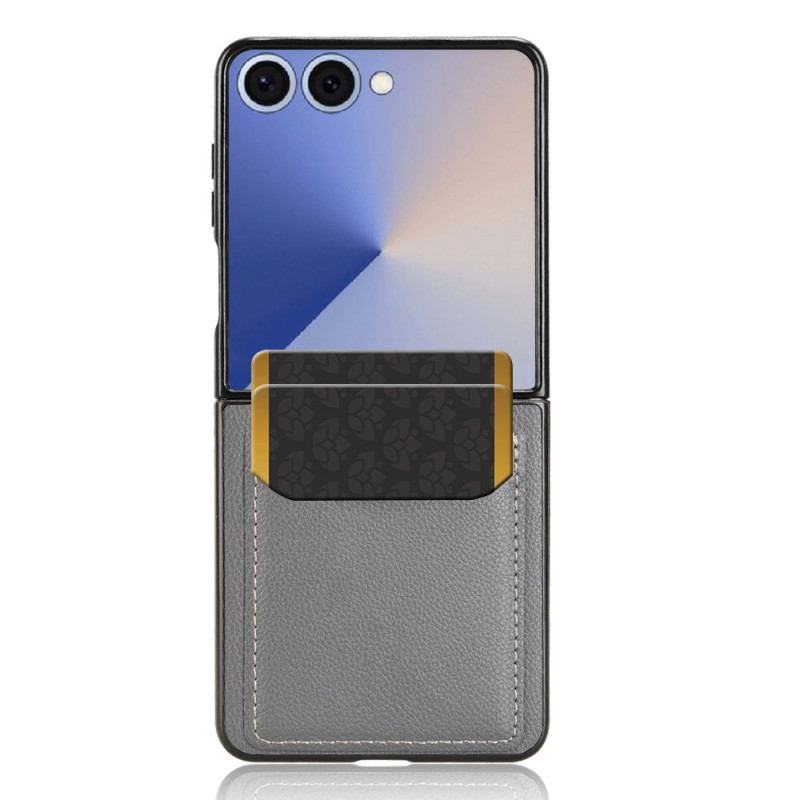Samsung Galaxy Z Flip 7 Capa estilo couro Capa para cartão